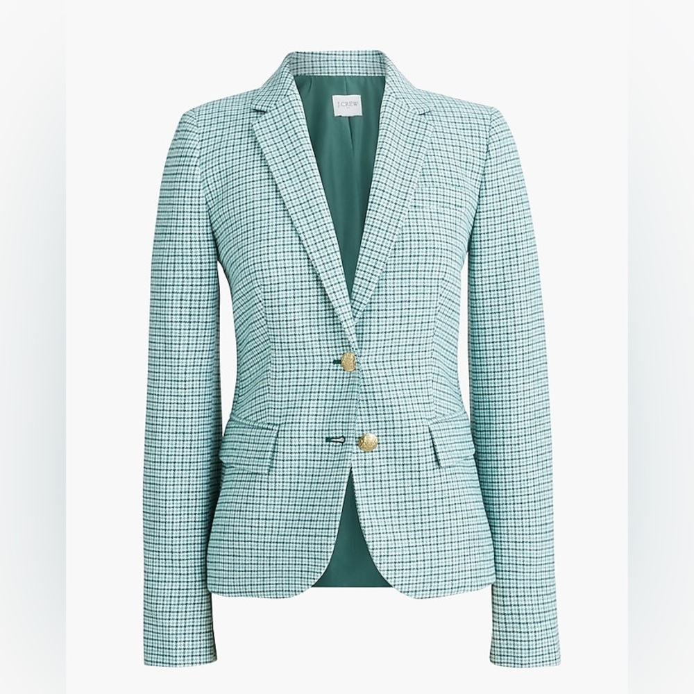 J. Crew Factory Green Checkered Blazer